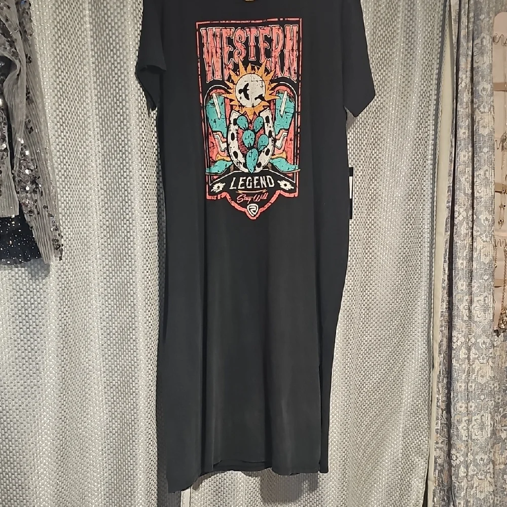 Western Legend Graphic T-Shirt DRESS - Picture 2 of 5